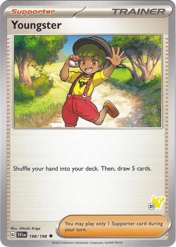 Karta Pokemon Youngster 198/198 - Pikachu 21 - Battle Academy 2024