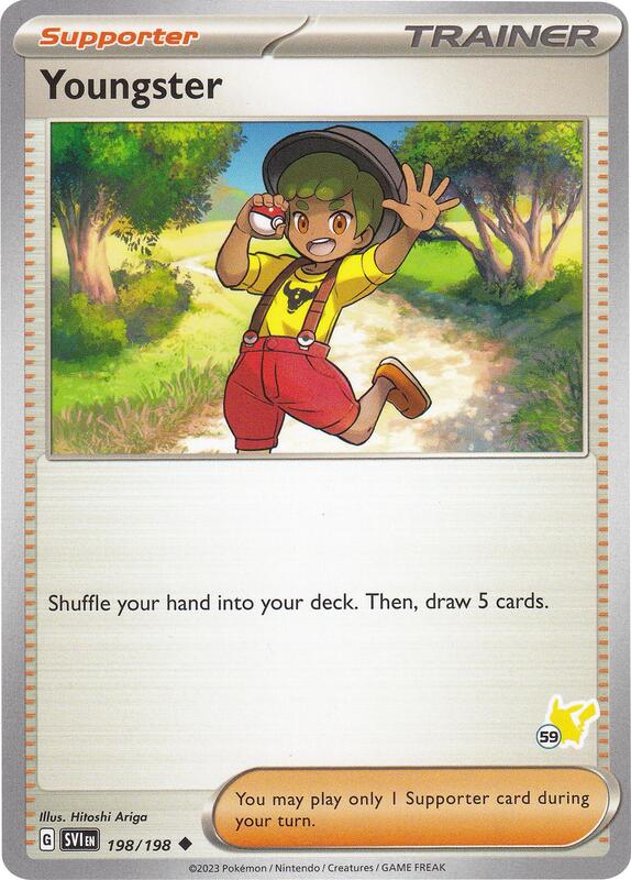 Karta Pokemon Youngster 198/198 - Pikachu 59 - Battle Academy 2024