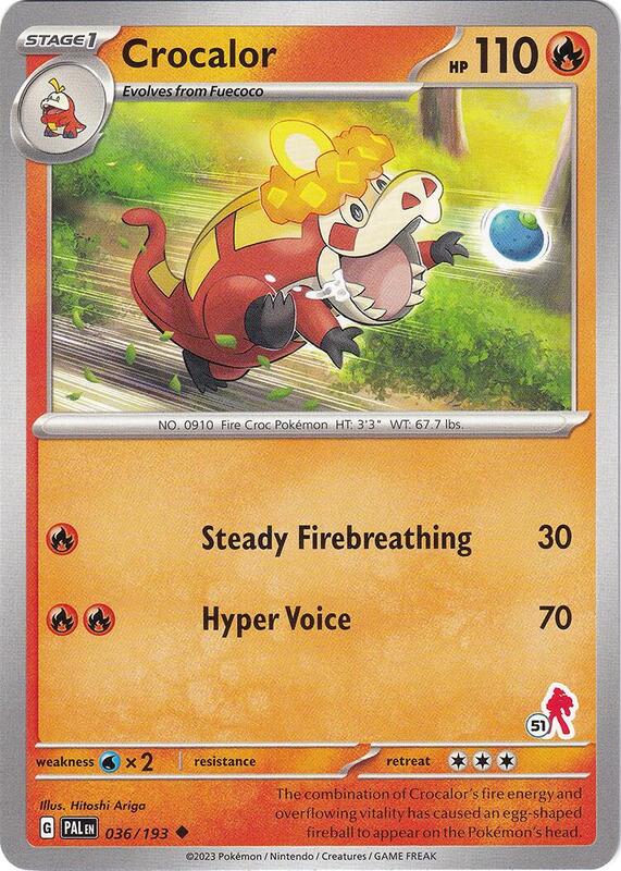 Karta Pokemon Crocalor 36/193 - Armarouge 51 - Battle Academy 2024