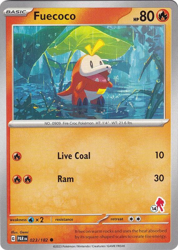 Karta Pokemon Fuecoco 23/182 - Armarouge 14 - Battle Academy 2024