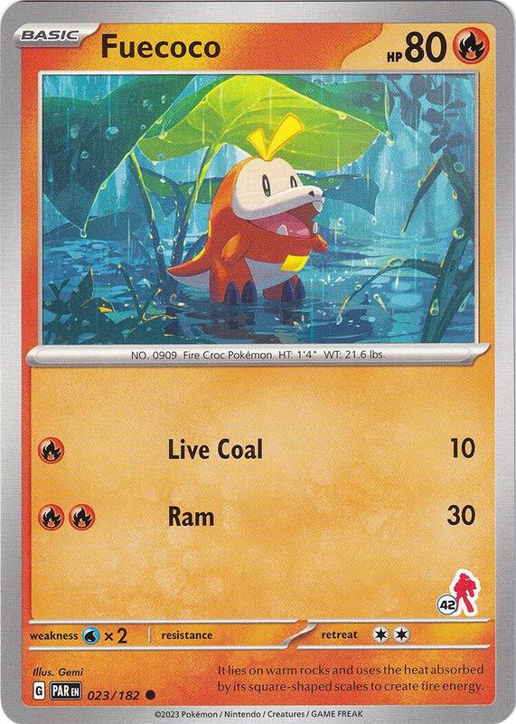 Karta Pokemon Fuecoco 23/182 - Armarouge 42 - Battle Academy 2024