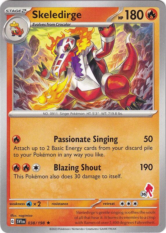 Karta Pokemon Skeledirge 38/198 - Armarouge 36 - Battle Academy 2024