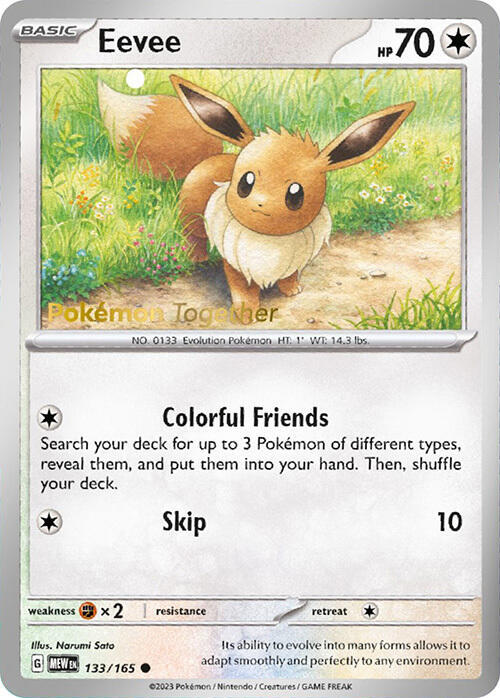 Karta Pokemon Eevee 133/165 (Pokemon Together) - Miscellaneous Cards & Products