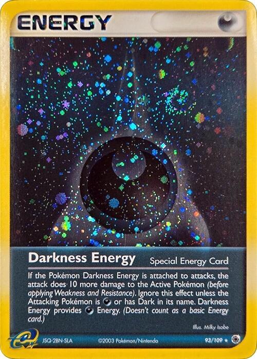 Karta Pokemon Darkness Energy (Special) 93/109 (Cosmos Holo) - League & Championship Cards