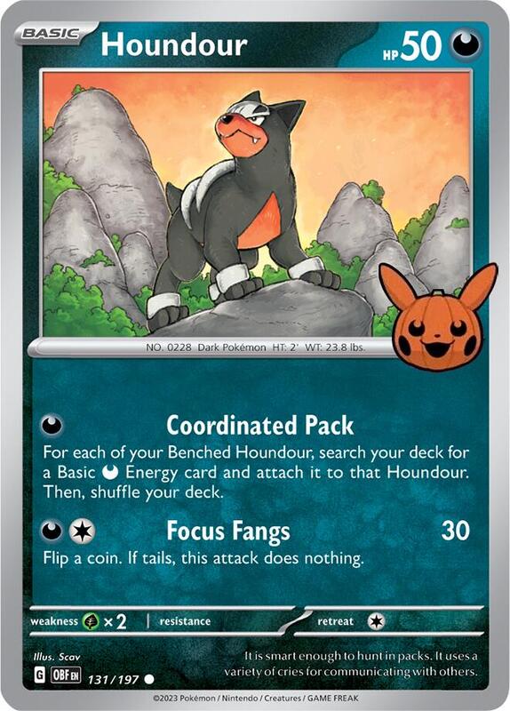 Karta Pokemon Houndour 131/197 - Trick or Trade BOOster Bundle 2024