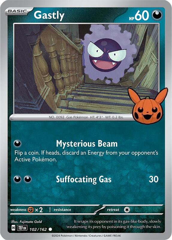 Karta Pokemon Gastly 102/162 - Trick or Trade BOOster Bundle 2024