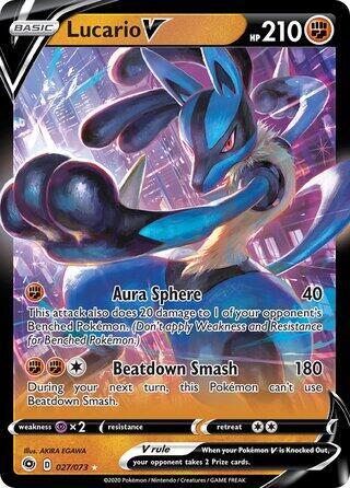 Karta Pokemon Lucario V 27/73 - 27/073 (Non-Holo) - Deck Exclusives