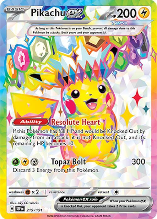 Pikachu ex 219/191 - Surging Sparks