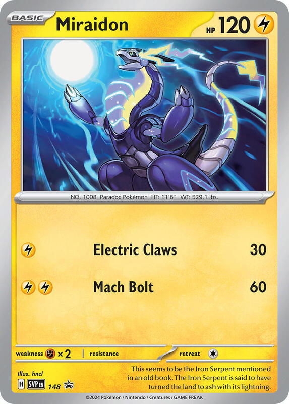 Karta Pokemon Miraidon - 148 - SV: Scarlet & Violet Promo Cards 148