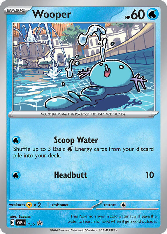 Karta Pokemon Wooper - 155 - SV: Scarlet & Violet Promo Cards 155