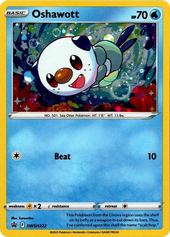 Karta Pokemon Oshawott - SWSH222 (Cosmo Holo) - SWSH: Sword & Shield Promo Cards SWSH222