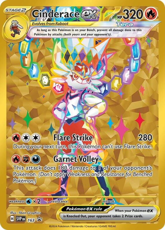Karta Pokemon Cinderace ex - 163 - SV: Scarlet & Violet Promo Cards 163