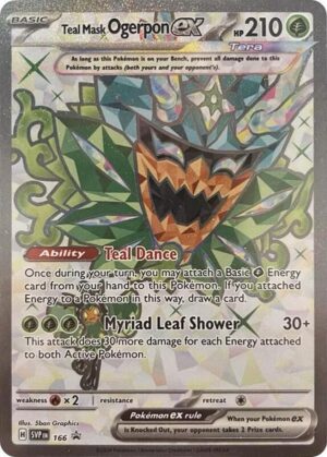 Karta Pokemon Teal Mask Ogerpon ex - 166 - SV: Scarlet & Violet Promo Cards 166