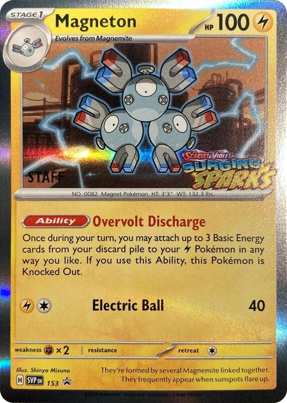 Karta Pokemon Magneton - 153 (Staff) - SV: Scarlet & Violet Promo Cards 153