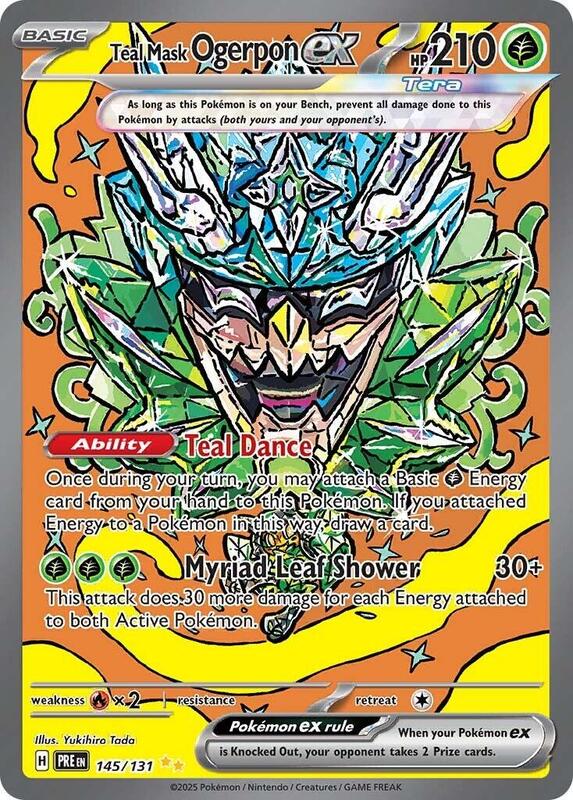 Teal Mask Ogerpon ex 145/131 - SV: Prismatic Evolutions ( PRE 145 )