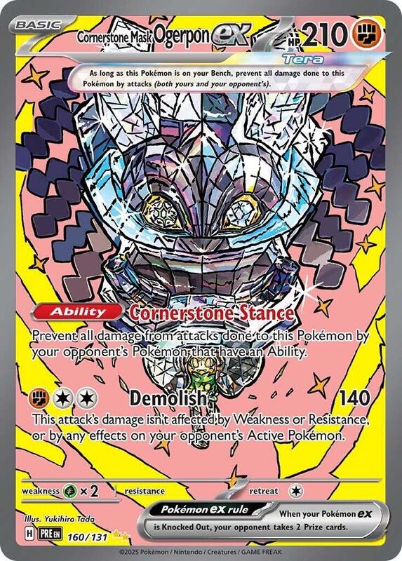 Cornerstone Mask Ogerpon ex 160/131 - SV: Prismatic Evolutions ( PRE 160 )