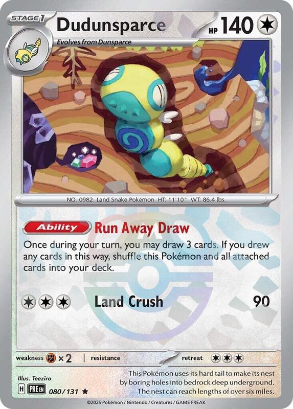 Dudunsparce 080/131 - Prismatic Evolutions