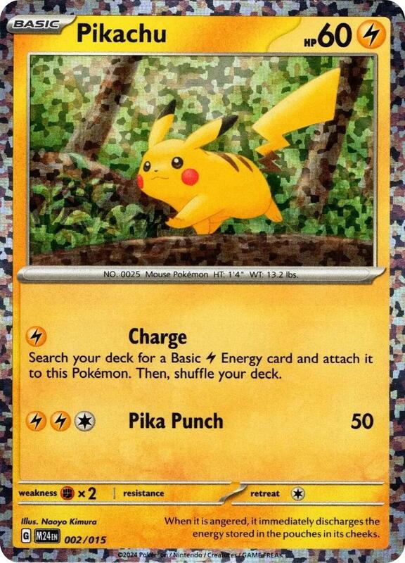 Karta Pokemon Pikachu 2/015 - McDonald's Promos 2024