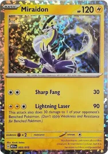 Karta Pokemon Miraidon 3/015 - McDonald's Promos 2024