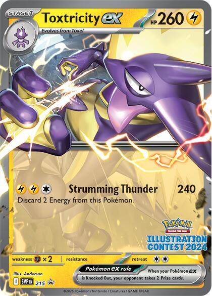Karta Pokemon Toxtricity ex - 215 (Illustration Contest 2024) - SV: Scarlet & Violet Promo Cards 215