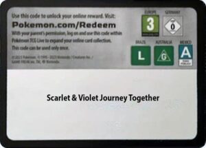 Karta Pokemon Code Card - Journey Together Booster Pack - SV09: Journey Together