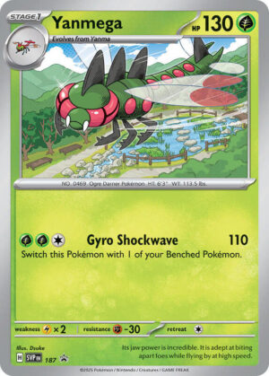Karta Pokemon Yanmega - 187 (Cosmos Holo) - SV: Scarlet & Violet Promo Cards 187