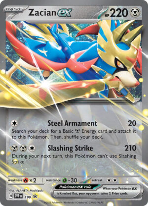 Karta Pokemon Zacian ex - 198 - SV: Scarlet & Violet Promo Cards 198