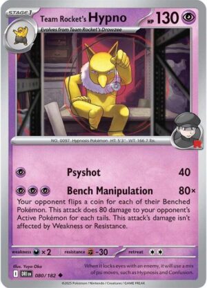Team Rocket's Hypno 080/182 - Destined Rivals