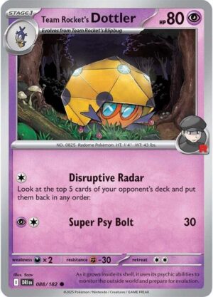 Team Rocket's Dottler 088/182 - Destined Rivals
