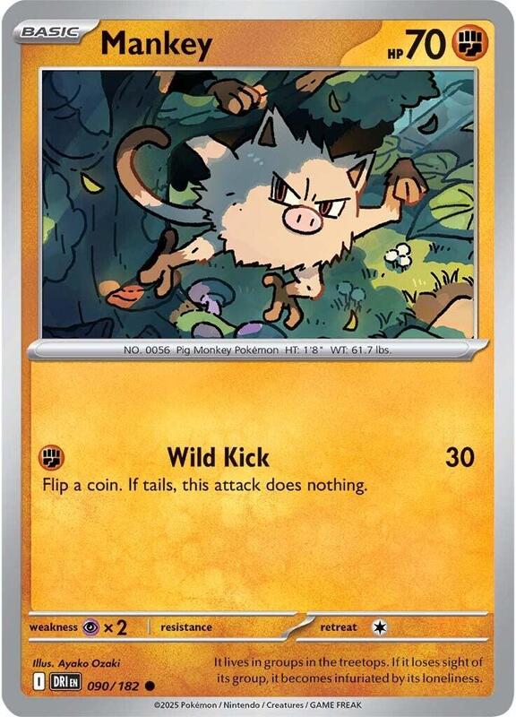 Mankey 090/182 - Destined Rivals