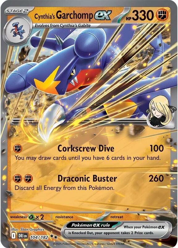 Cynthia's Garchomp ex 104/182 - Destined Rivals