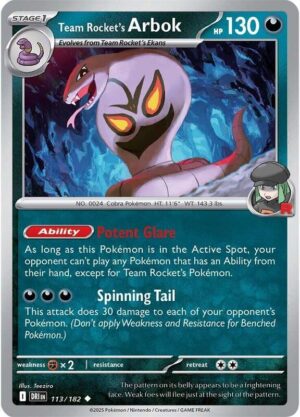Team Rocket's Arbok 113/182 - Destined Rivals