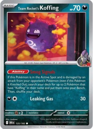 Team Rocket's Koffing 125/182 - Destined Rivals