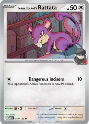 Team Rocket's Rattata 147/182 - Destined Rivals