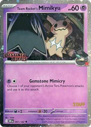 Karta Pokemon Team Rocket's Mimikyu (Prerelease) [Staff] 87/182 - Miscellaneous Cards & Products