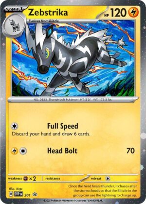 Karta Pokemon Zebstrika - 201 (Cosmos Holo) - SV: Scarlet & Violet Promo Cards 201