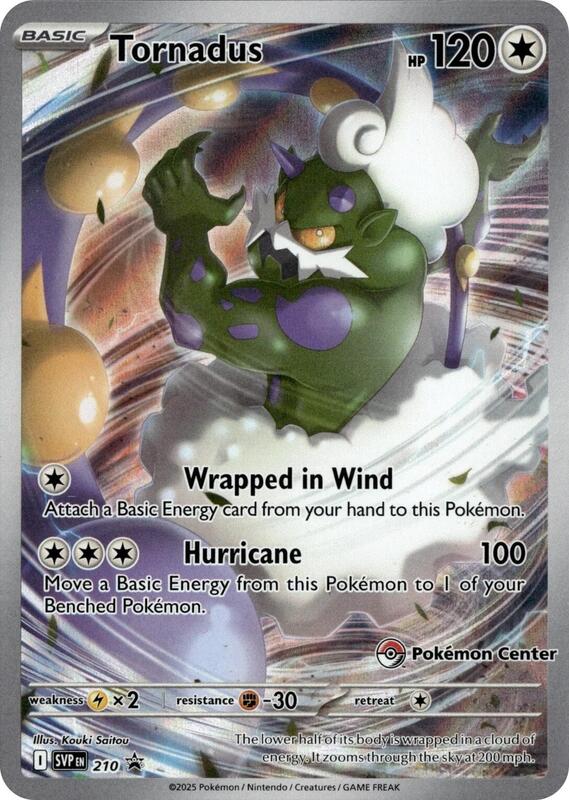 Karta Pokemon Tornadus - 210 (Pokemon Center Exclusive) - SV: Scarlet & Violet Promo Cards 210