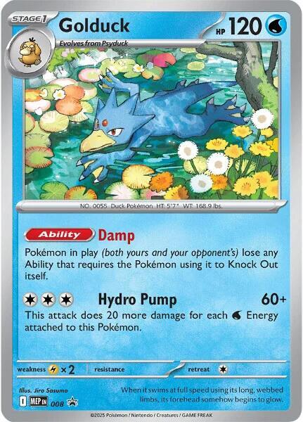 Karta Pokemon Golduck - 8 - ME: Mega Evolution Promo 8