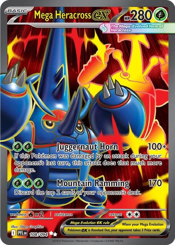 Mega Heracross ex 108/094 - Phantasmal Flames