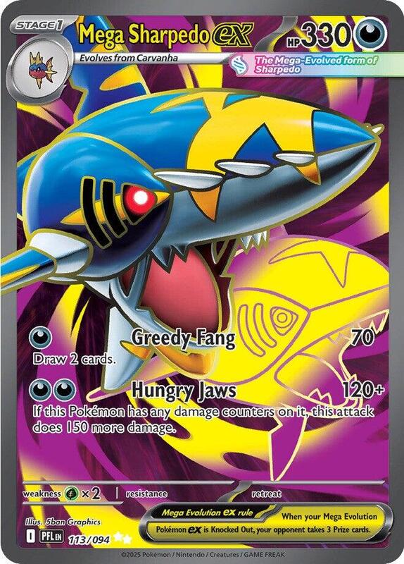 Mega Sharpedo ex 113/094 - Phantasmal Flames