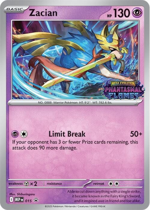 Karta Pokemon Zacian (Prerelease) - ME: Mega Evolution Promo 15