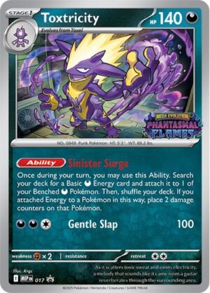 Karta Pokemon Toxtricity (Prerelease) - ME: Mega Evolution Promo 17