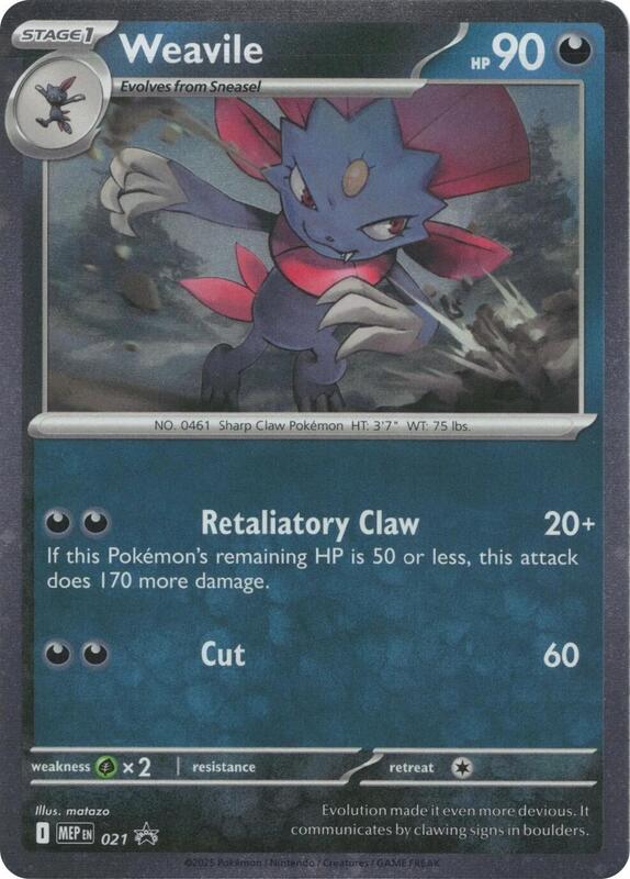 Karta Pokemon Weavile (Cosmos Holo) - ME: Mega Evolution Promo 21
