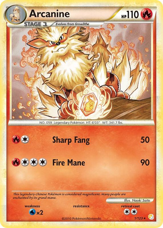 Arcanine 1/123 - HeartGold & SoulSilver