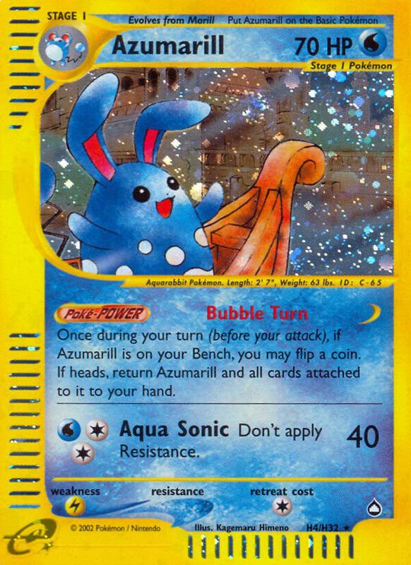 Karta Pokemon Azumarill (H4) - Aquapolis H04/H32