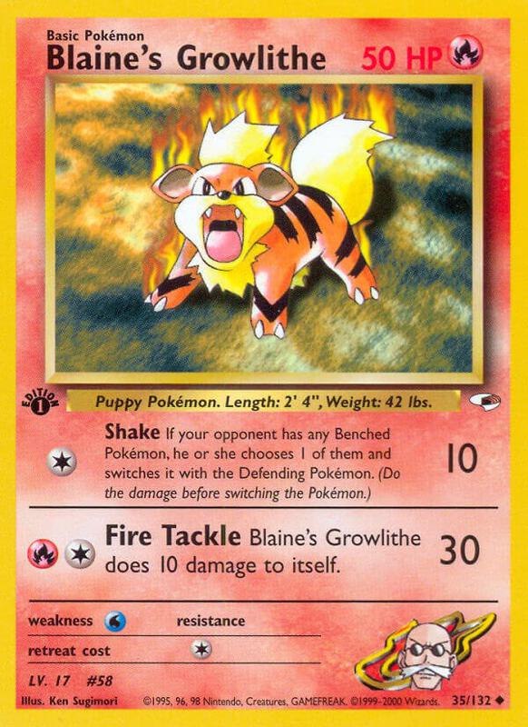 Blaine's Growlithe 035/132 - Gym Heroes