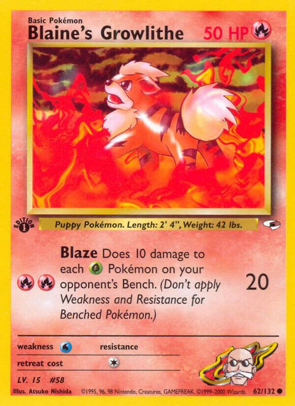 Blaine's Growlithe 062/132 - Gym Heroes