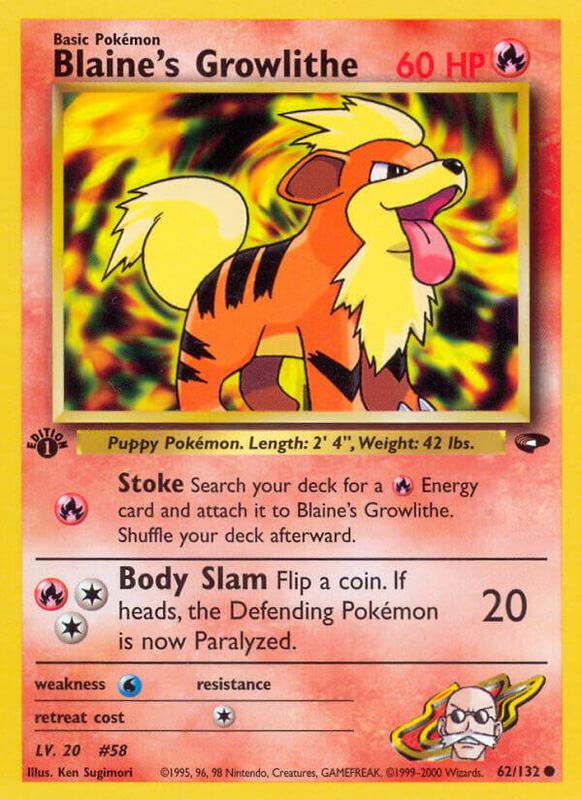 Blaine's Growlithe 062/132 - Gym Challenge