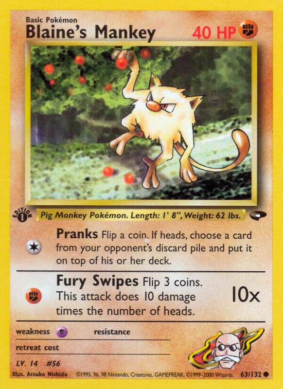 Blaine's Mankey 063/132 - Gym Challenge