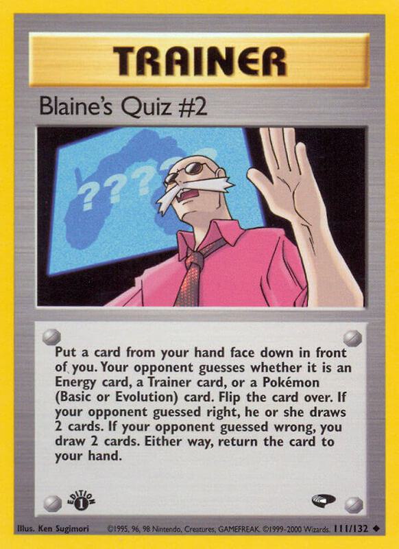 Blaine's Quiz #2 111/132 - Gym Challenge